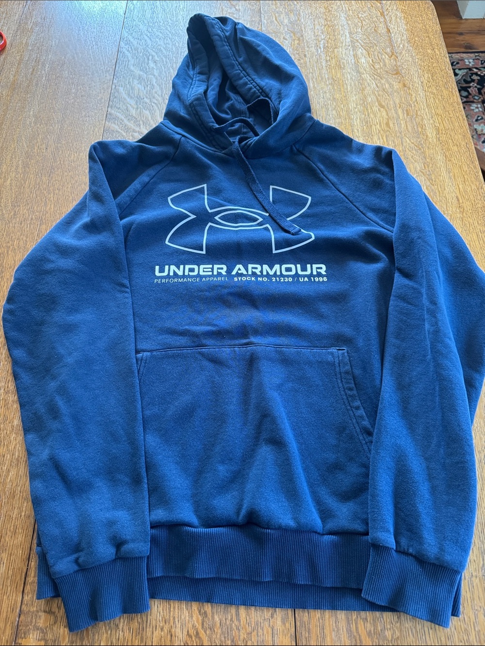 Under Armour Navy Blue Logo Pullover Hoodie